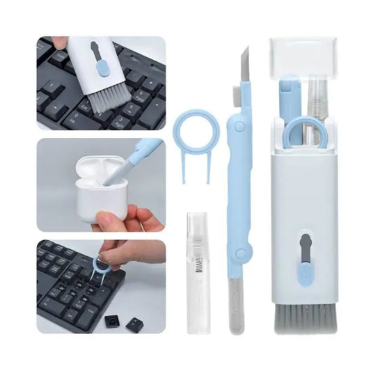 Kit de Nettoyage ordinateur 7 en 1, Kit de Nettoyage de Clavier avec Brosse, Stylo de Nettoyage Pour Airpods Pro, Adapté aux écouteurs, Ordinateur Portable, Téléphone, écran PC